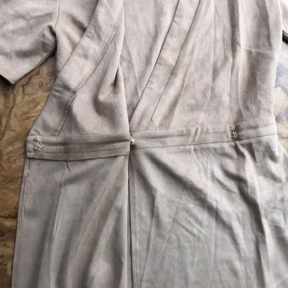 Missguided Fit & Flare Suede Wrap Camel Dress US 4 - Picture 6 of 7